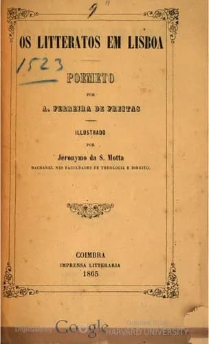Os Litteratos em Lisboa: Poemeto