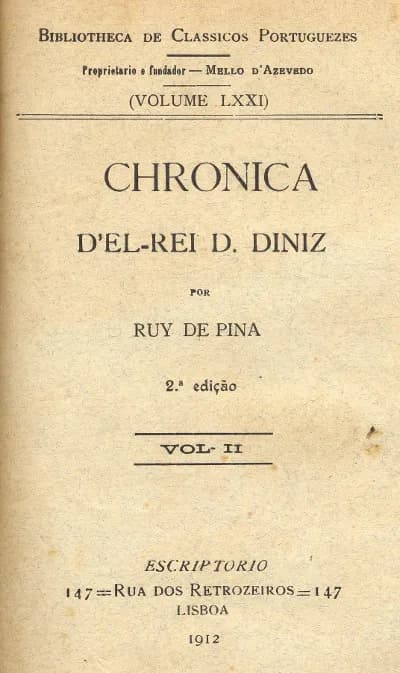 Chronica d'el rei D. Diniz (Vol. II)